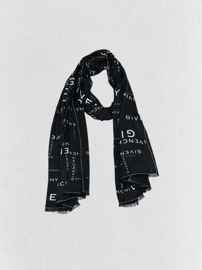 Pre - loved GIVENCHY Black & White Scarf at Reems Closet