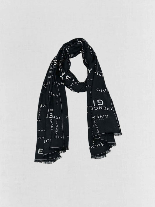 Pre - loved GIVENCHY Black & White Scarf at Reems Closet