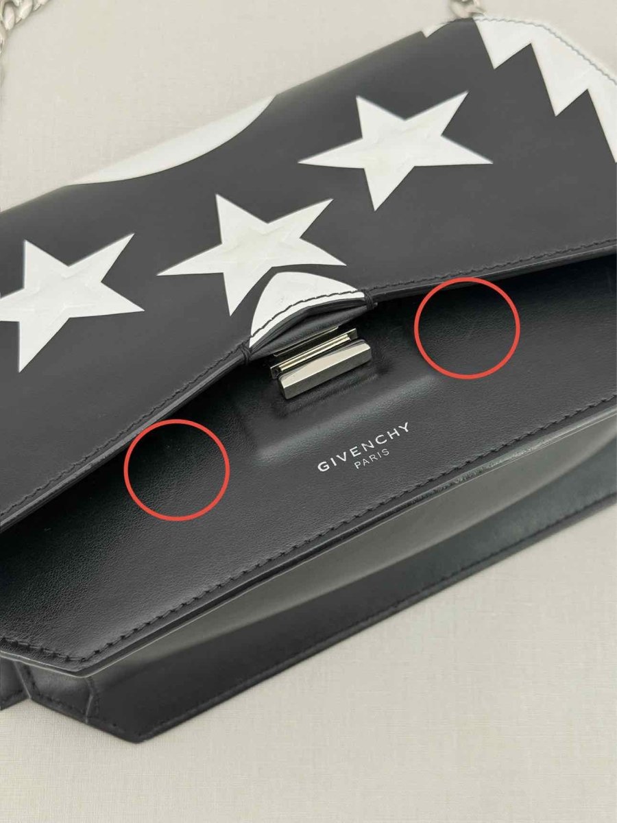 Pre - loved GIVENCHY Bow Cut Black & White Star Crossbody at Reems Closet