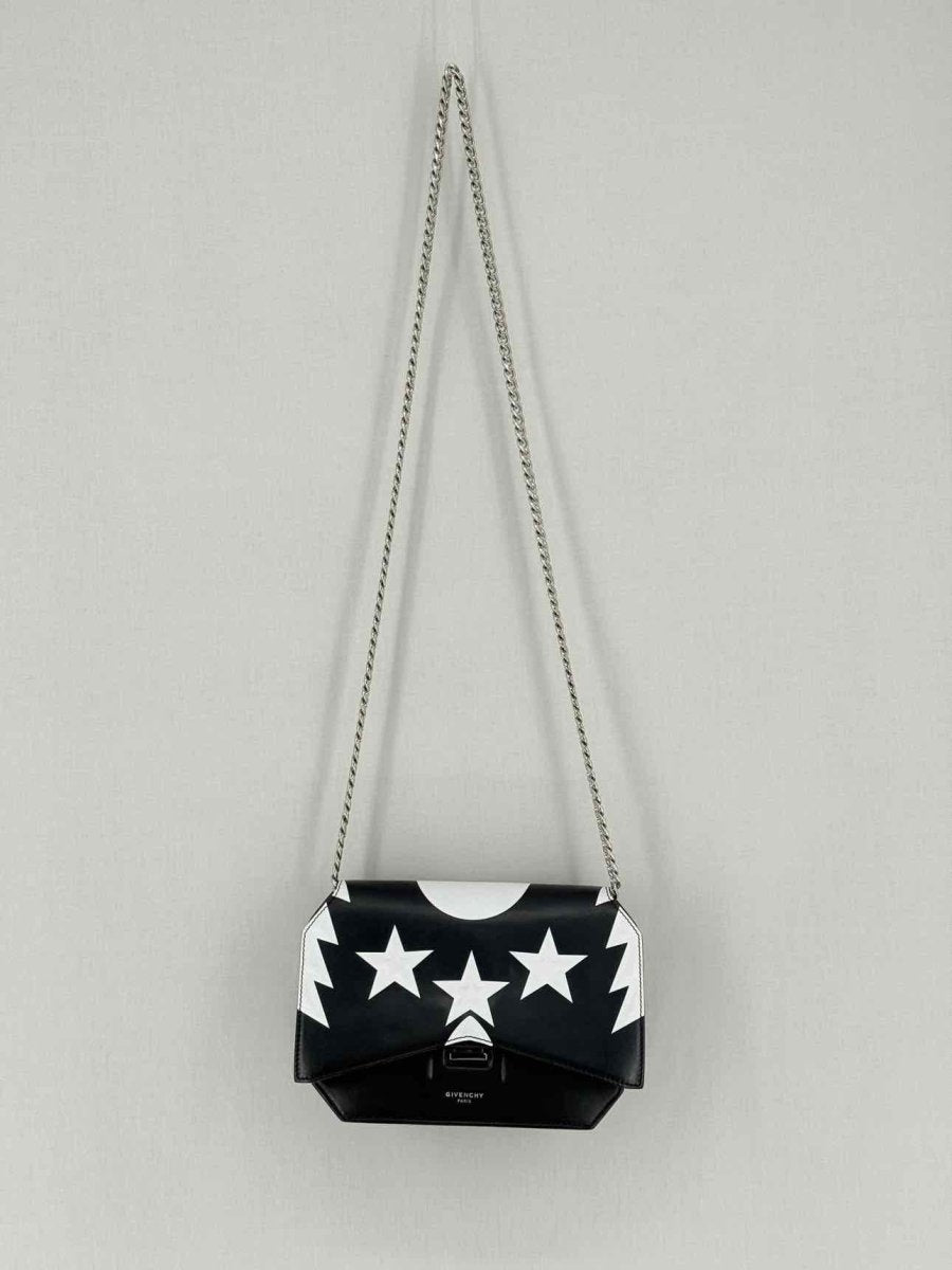 Pre - loved GIVENCHY Bow Cut Black & White Star Crossbody at Reems Closet