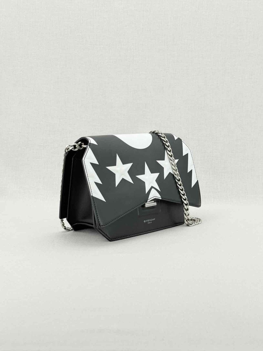 Pre - loved GIVENCHY Bow Cut Black & White Star Crossbody at Reems Closet