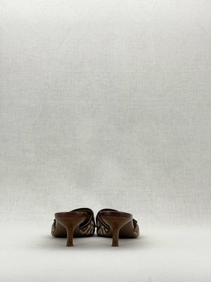 Pre - loved GIVENCHY Brown Monogram Size EU 37.5 Mules at Reems Closet