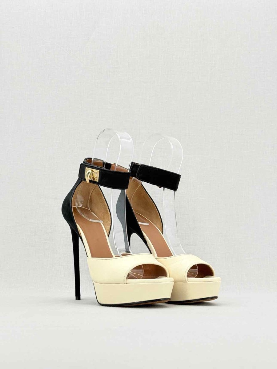 Pre - loved GIVENCHY Cream & Black Size EU 38 Heeled Sandals at Reems Closet