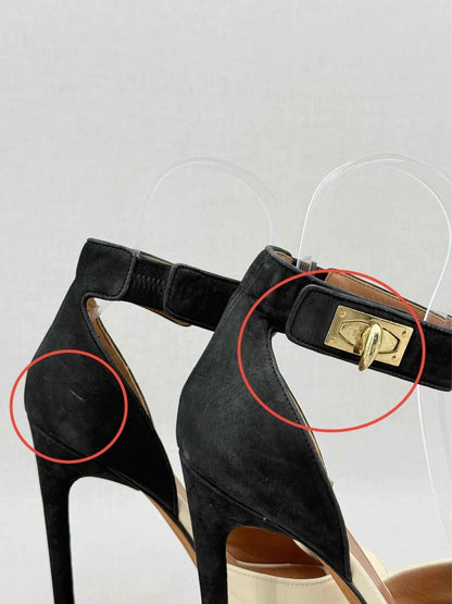 Pre - loved GIVENCHY Cream & Black Size EU 38 Heeled Sandals at Reems Closet
