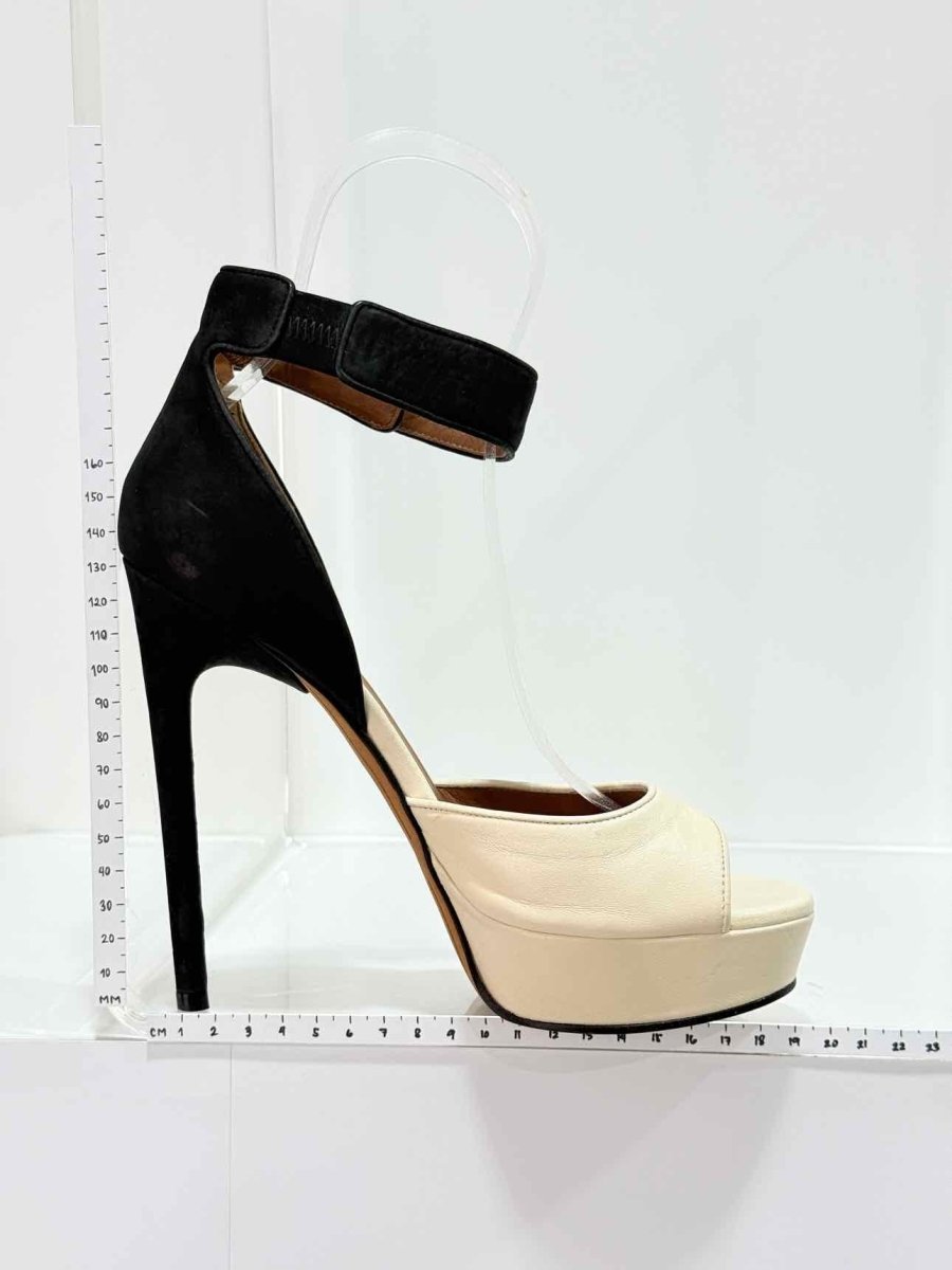 Pre - loved GIVENCHY Cream & Black Size EU 38 Heeled Sandals at Reems Closet