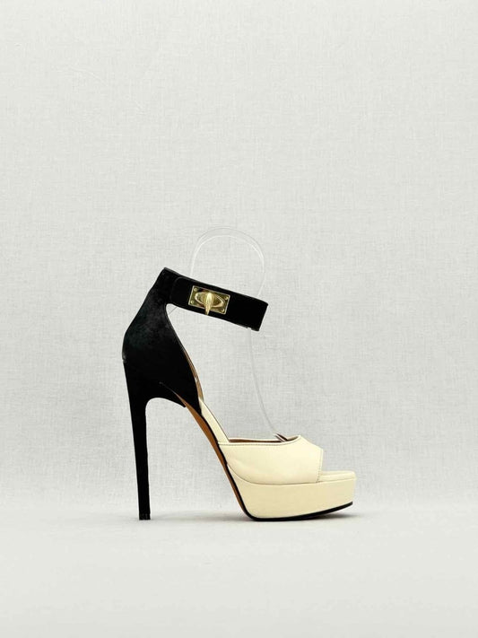 Pre - loved GIVENCHY Cream & Black Size EU 38 Heeled Sandals at Reems Closet