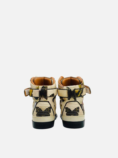 Pre - loved GIVENCHY High Top Beige Multicolor Sneakers at Reems Closet