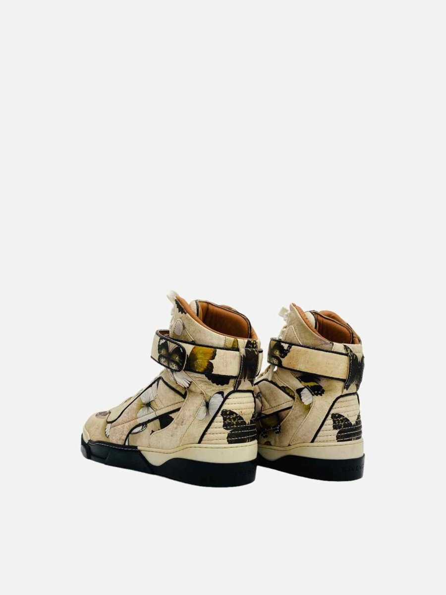 Pre - loved GIVENCHY High Top Beige Multicolor Sneakers at Reems Closet