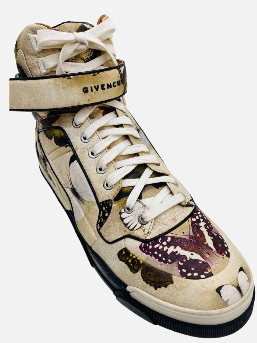 Pre - loved GIVENCHY High Top Beige Multicolor Sneakers at Reems Closet