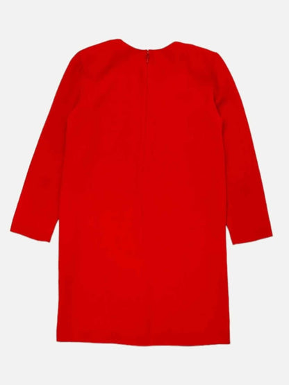 Pre - loved GIVENCHY Long Sleeve Red Knee Length Dress at Reems Closet