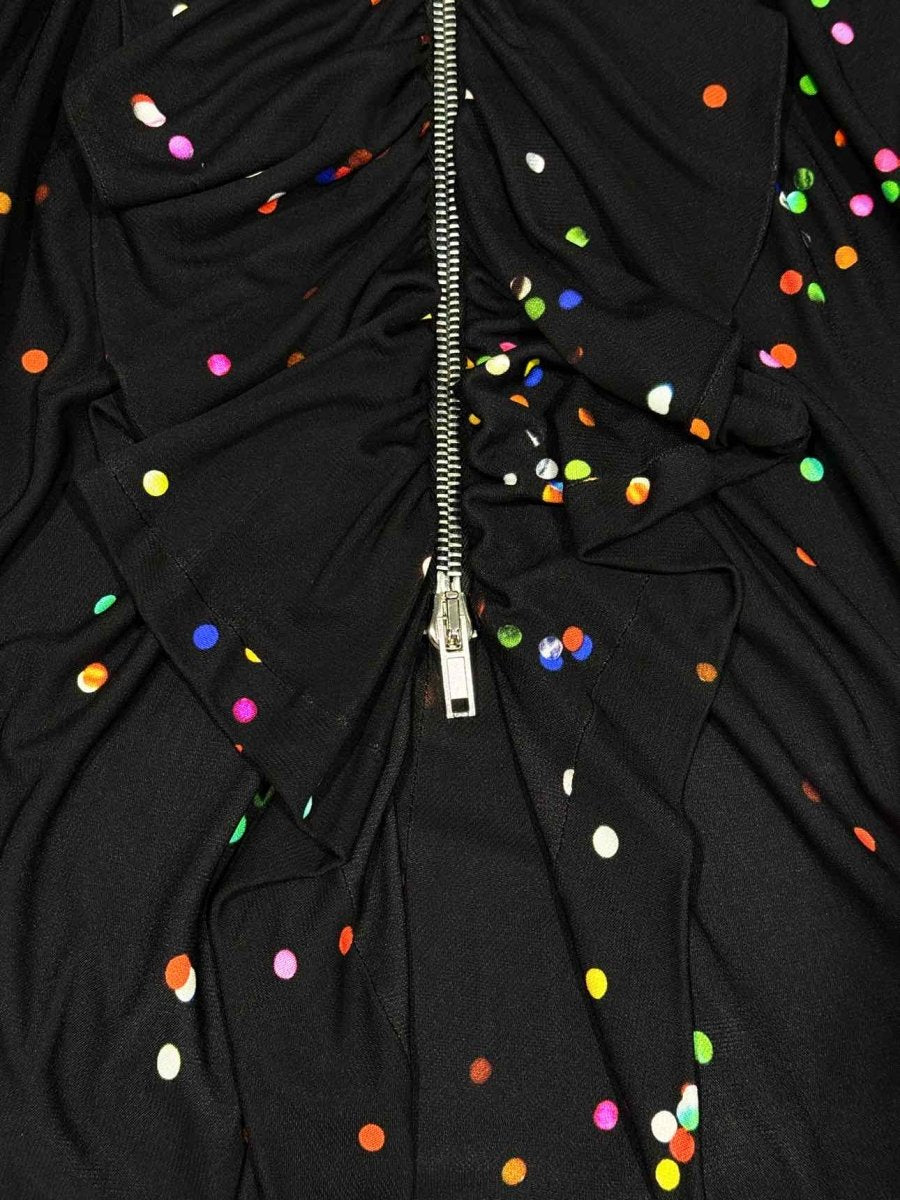 Pre - loved GIVENCHY Lunares Black w/ Multicolor Midi Dress at Reems Closet