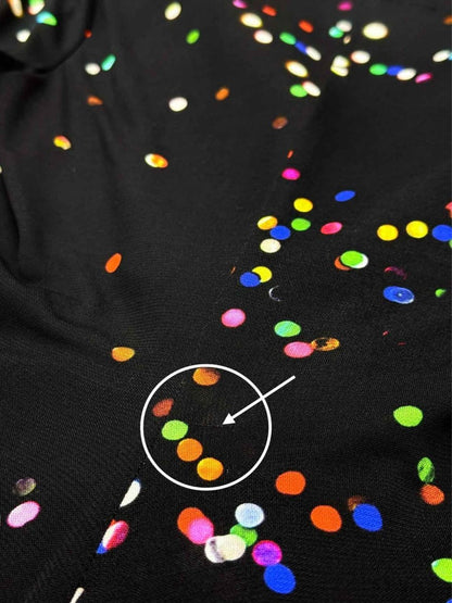 Pre - loved GIVENCHY Lunares Black w/ Multicolor Midi Dress at Reems Closet