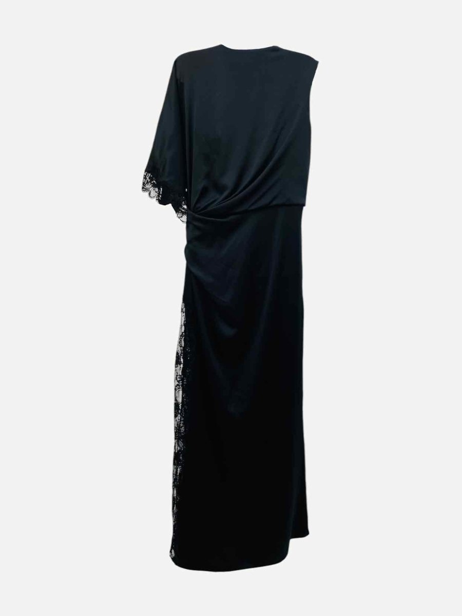 Pre - loved GIVENCHY One Sleeve Black Long Dress at Reems Closet