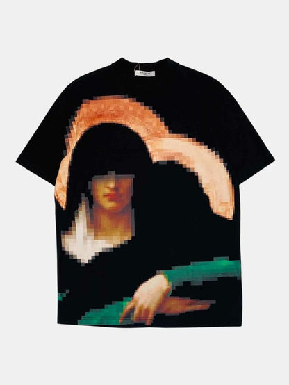 Pre - loved GIVENCHY Pixel Madonna Black Multicolor T-shirt at Reems Closet