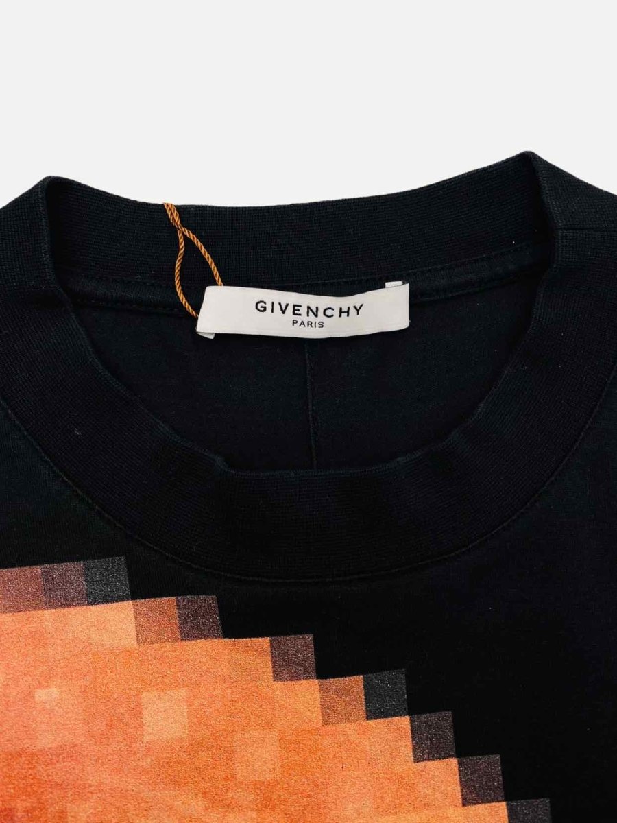 Pre - loved GIVENCHY Pixel Madonna Black Multicolor T-shirt at Reems Closet