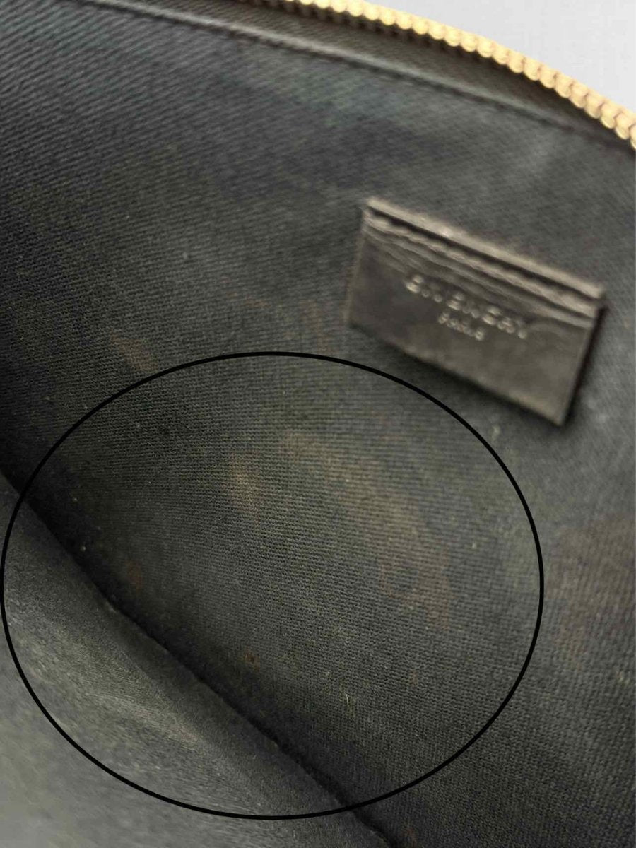 Pre - loved GIVENCHY Printed Logo Black Clutch at Reems Closet
