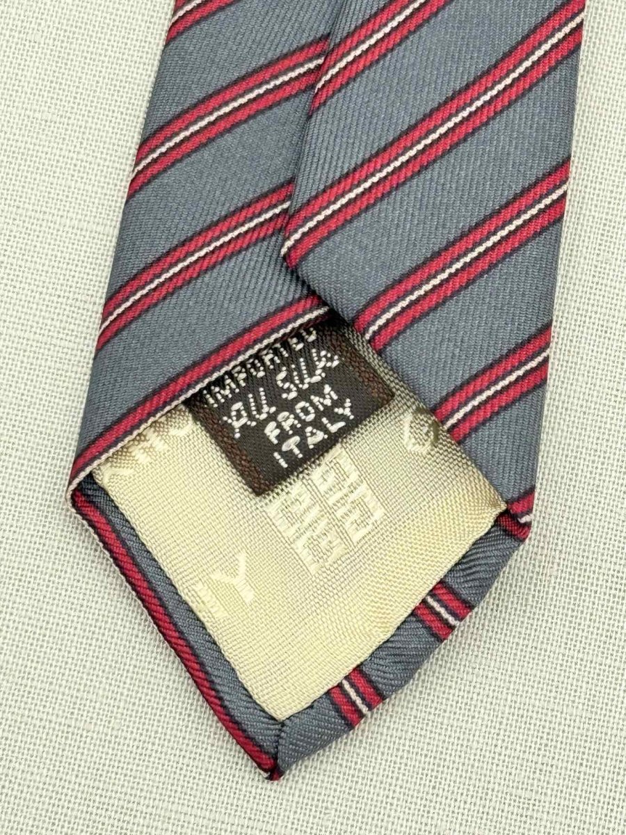 Pre - loved GIVENCHY Red Multicolor Striped Necktie at Reems Closet