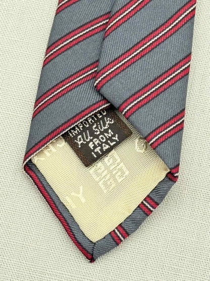 Pre - loved GIVENCHY Red Multicolor Striped Necktie at Reems Closet