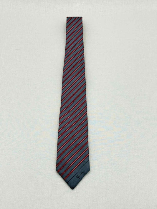 Pre - loved GIVENCHY Red Multicolor Striped Necktie at Reems Closet