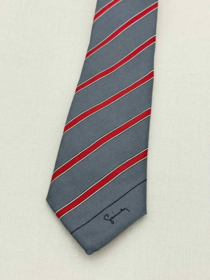 Pre - loved GIVENCHY Red Multicolor Striped Necktie at Reems Closet