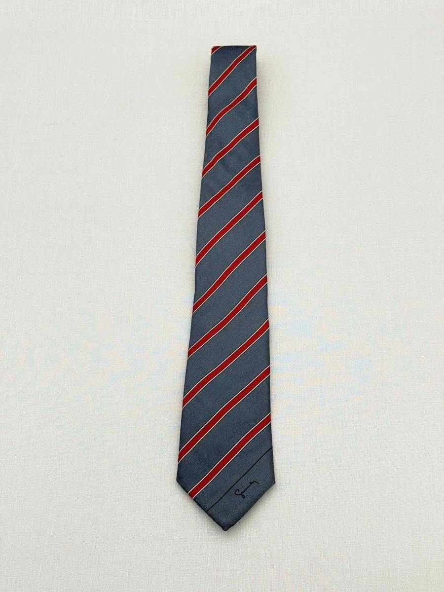 Pre - loved GIVENCHY Red Multicolor Striped Necktie at Reems Closet