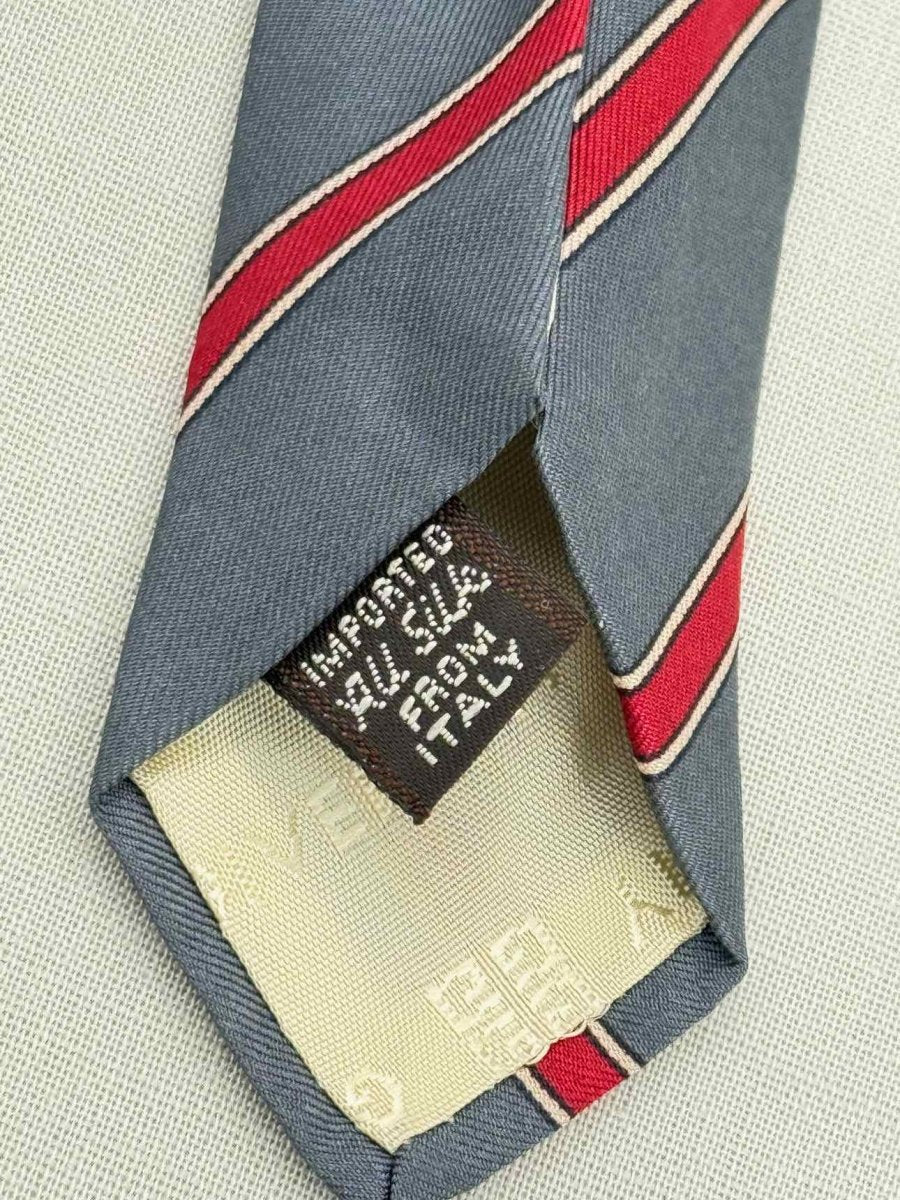 Pre - loved GIVENCHY Red Multicolor Striped Necktie at Reems Closet