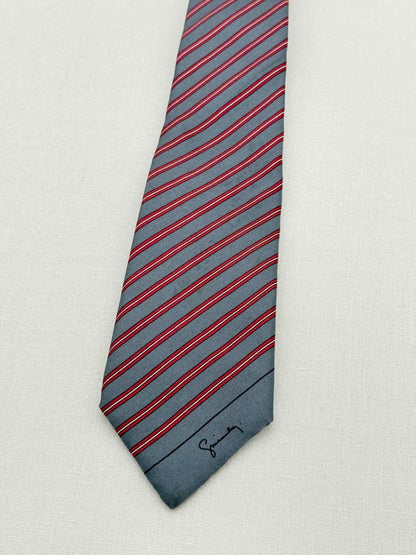 Pre - loved GIVENCHY Red Multicolor Striped Necktie at Reems Closet