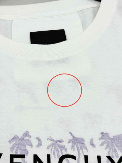 Pre - loved GIVENCHY White Logo Print Size XLarge T-shirt at Reems Closet