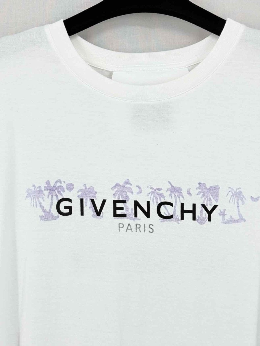 Pre - loved GIVENCHY White Logo Print Size XLarge T-shirt at Reems Closet