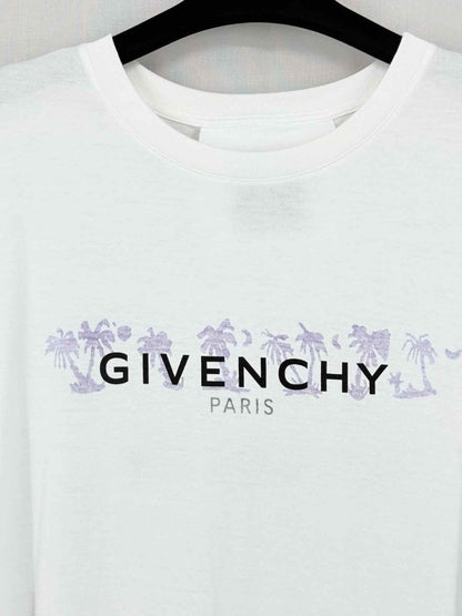 Pre - loved GIVENCHY White Logo Print Size XLarge T-shirt at Reems Closet