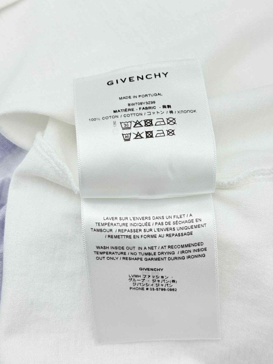 Pre - loved GIVENCHY White Logo Print Size XLarge T-shirt at Reems Closet