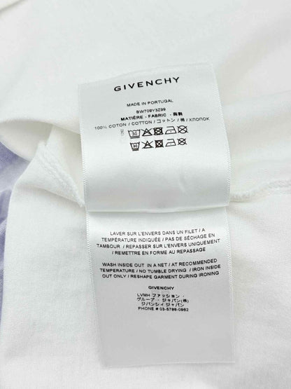 Pre - loved GIVENCHY White Logo Print Size XLarge T-shirt at Reems Closet