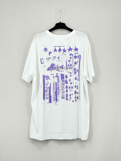 Pre - loved GIVENCHY White Logo Print Size XLarge T-shirt at Reems Closet