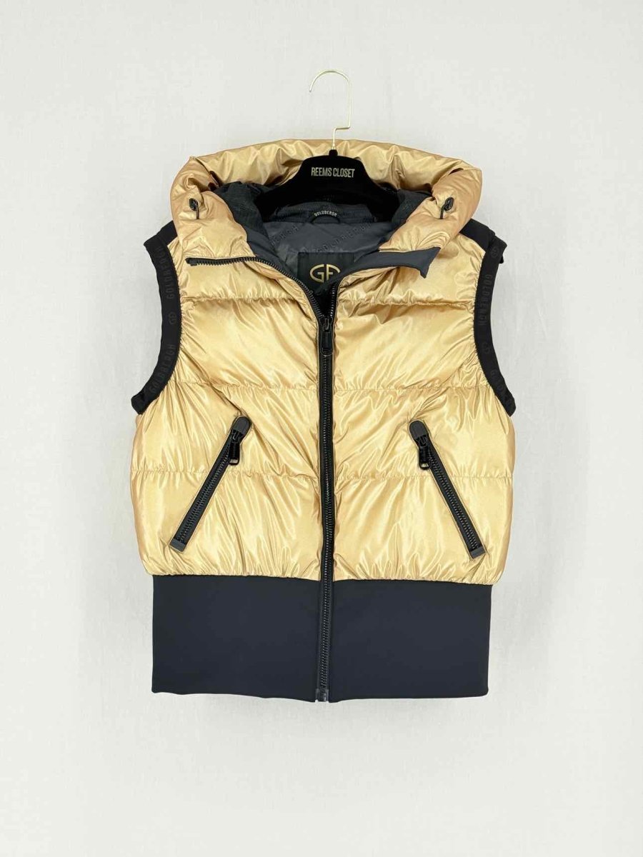Pre - loved GOLDBERGH Metallic Quilted Size US 6 Gilet at Reems Closet