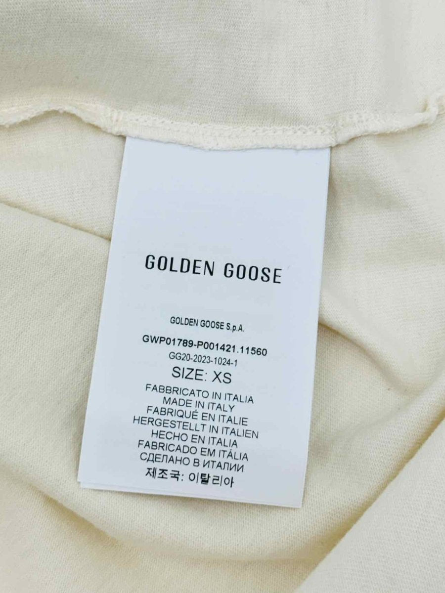 Pre - loved GOLDEN GOOSE Padded Shoulder Cream Top at Reems Closet