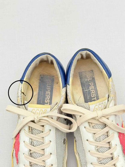 Pre - loved GOLDEN GOOSE White Multicolor Size EU 40 Sneakers at Reems Closet
