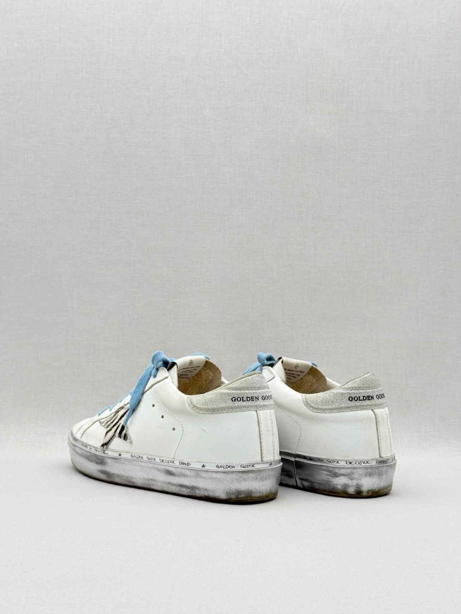 Pre - loved GOLDEN GOOSE White Zebra Print Size EU 37 Sneakers at Reems Closet