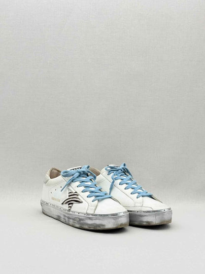 Pre - loved GOLDEN GOOSE White Zebra Print Size EU 37 Sneakers at Reems Closet