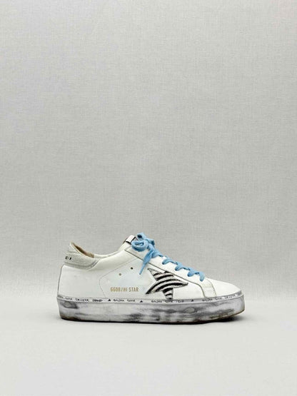 Pre - loved GOLDEN GOOSE White Zebra Print Size EU 37 Sneakers at Reems Closet