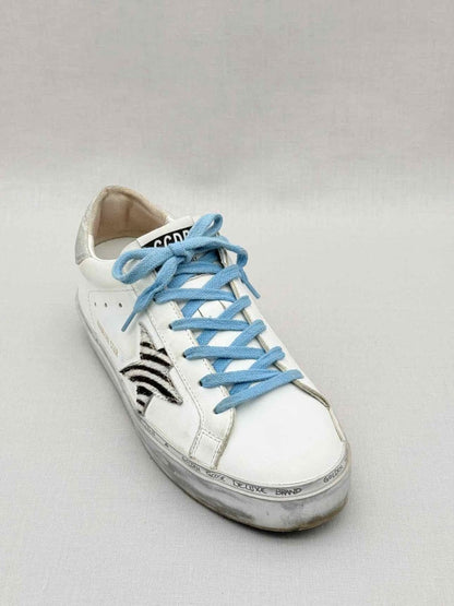 Pre - loved GOLDEN GOOSE White Zebra Print Size EU 37 Sneakers at Reems Closet