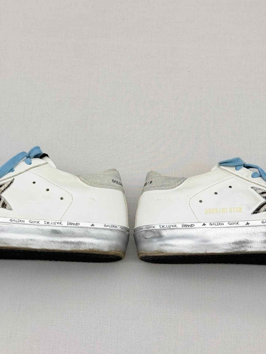 Pre - loved GOLDEN GOOSE White Zebra Print Size EU 37 Sneakers at Reems Closet