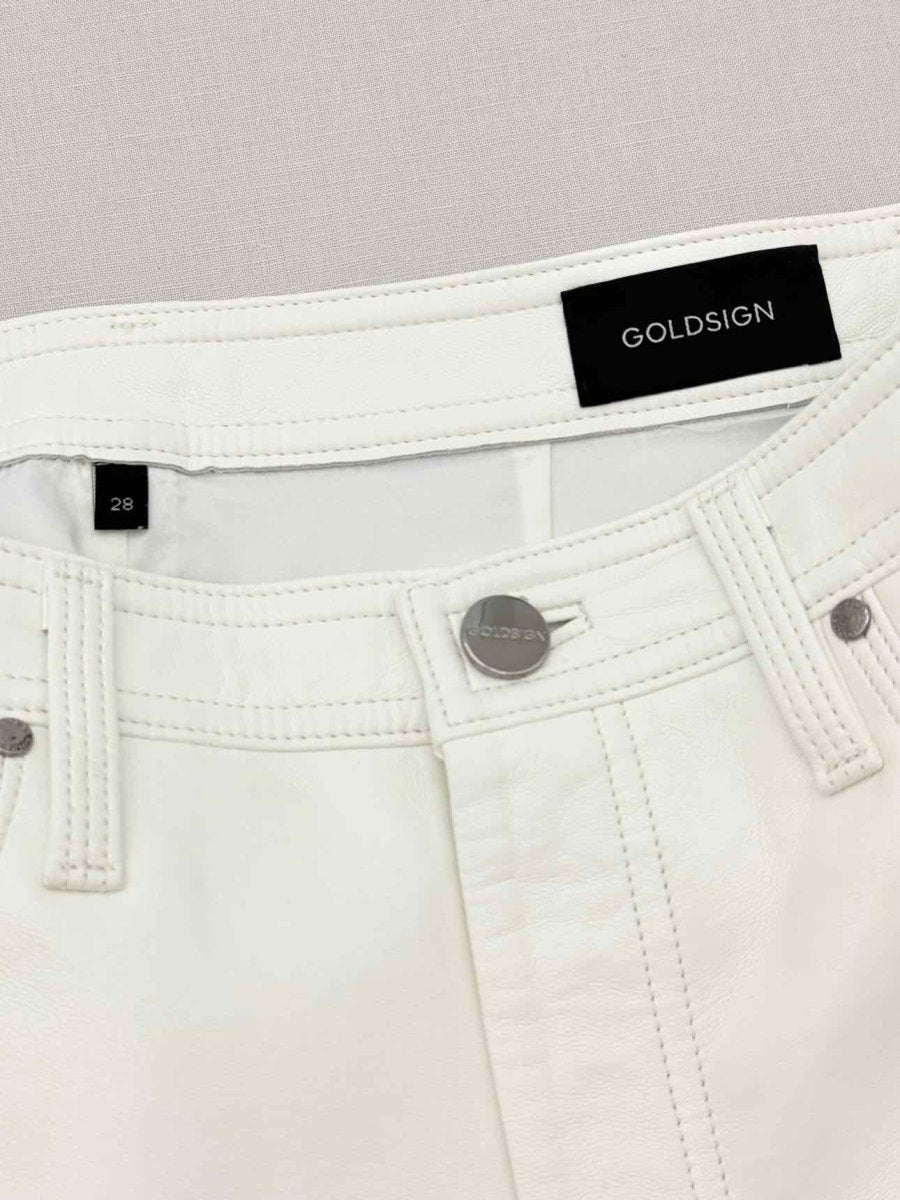 Pre - loved GOLDSIGN Off - white Size 28 Pants at Reems Closet