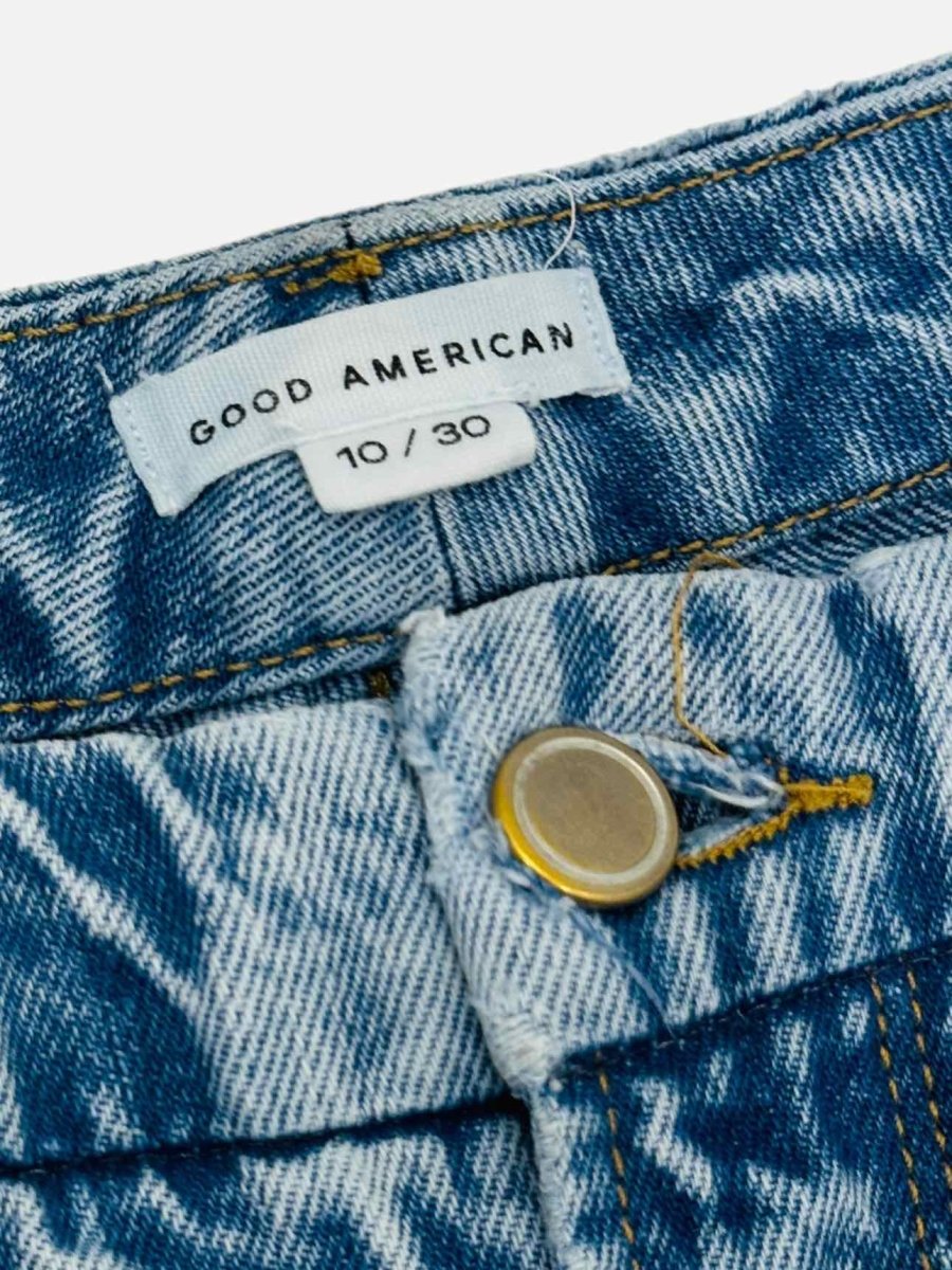 Pre - loved GOOD AMERICAN Blue Frayed Jeans at Reems Closet