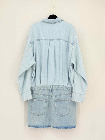 Pre - loved GOOD AMERICAN Light Blue Size Large Short Dress at Reems Closet