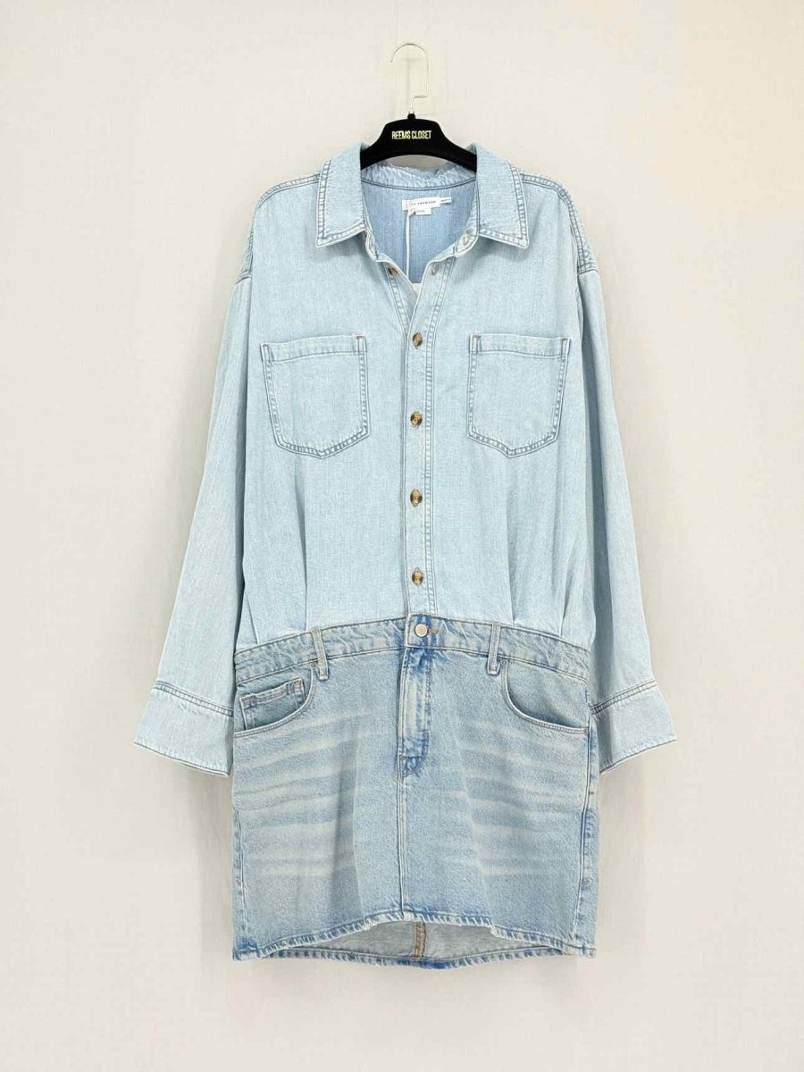 Pre - loved GOOD AMERICAN Light Blue Size Large Short Dress at Reems Closet