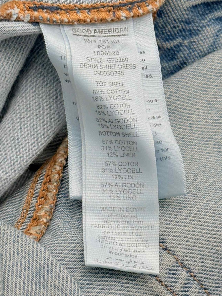 Pre - loved GOOD AMERICAN Light Blue Size Large Short Dress at Reems Closet