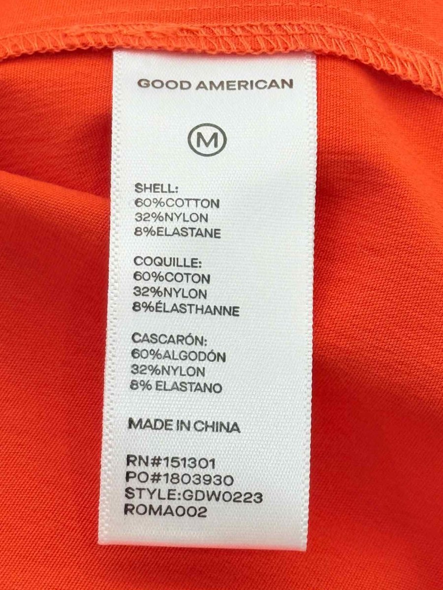 Pre - loved GOOD AMERICAN Orange Size Medium Short Dress at Reems Closet