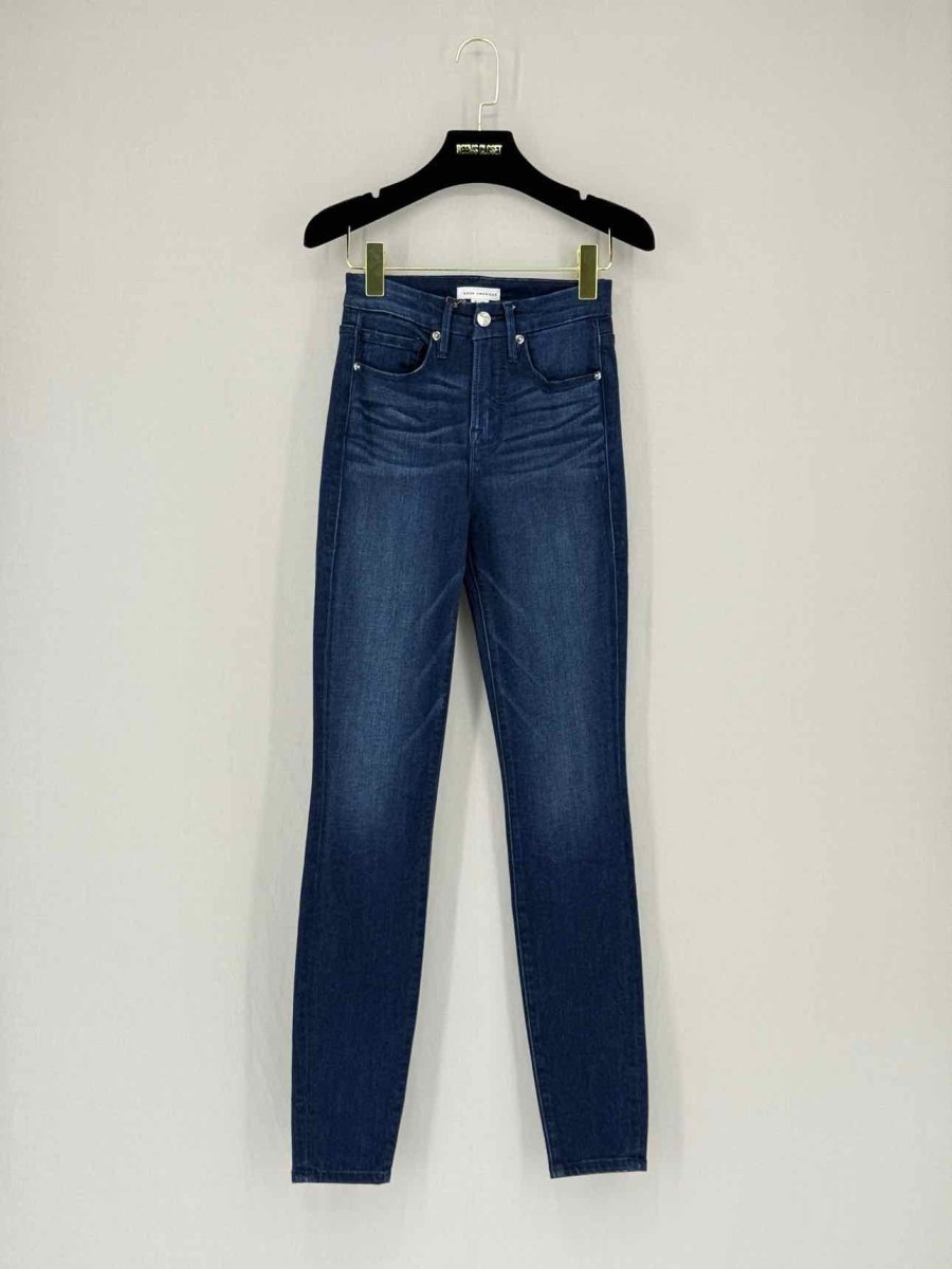 Pre - loved GOOD AMERICAN Straight Leg Blue Size 25 Jeans at Reems Closet