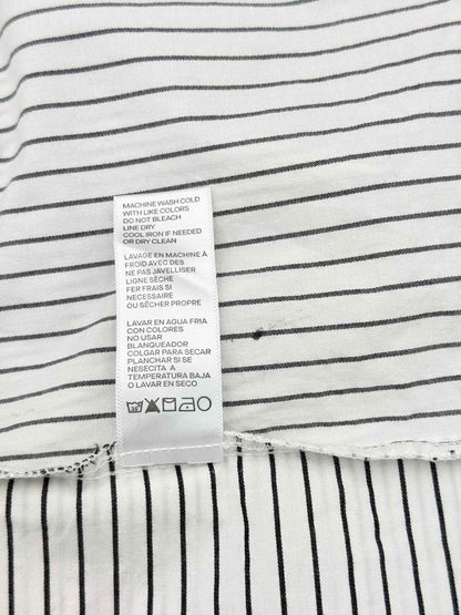Pre-loved GOOD AMERICAN White & Black Striped Size Large Shirt at Reems Closet