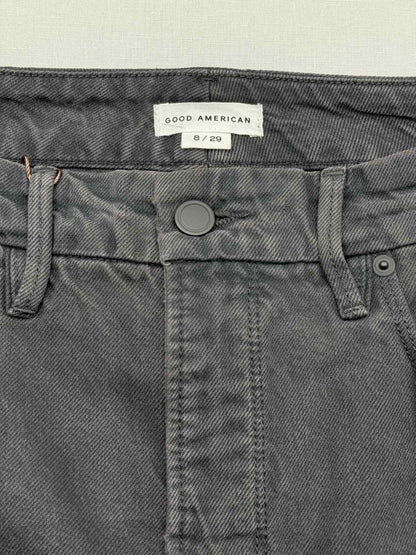 Pre - loved GOOD AMERICAN Wide Leg Black Size 29 Jeans at Reems Closet